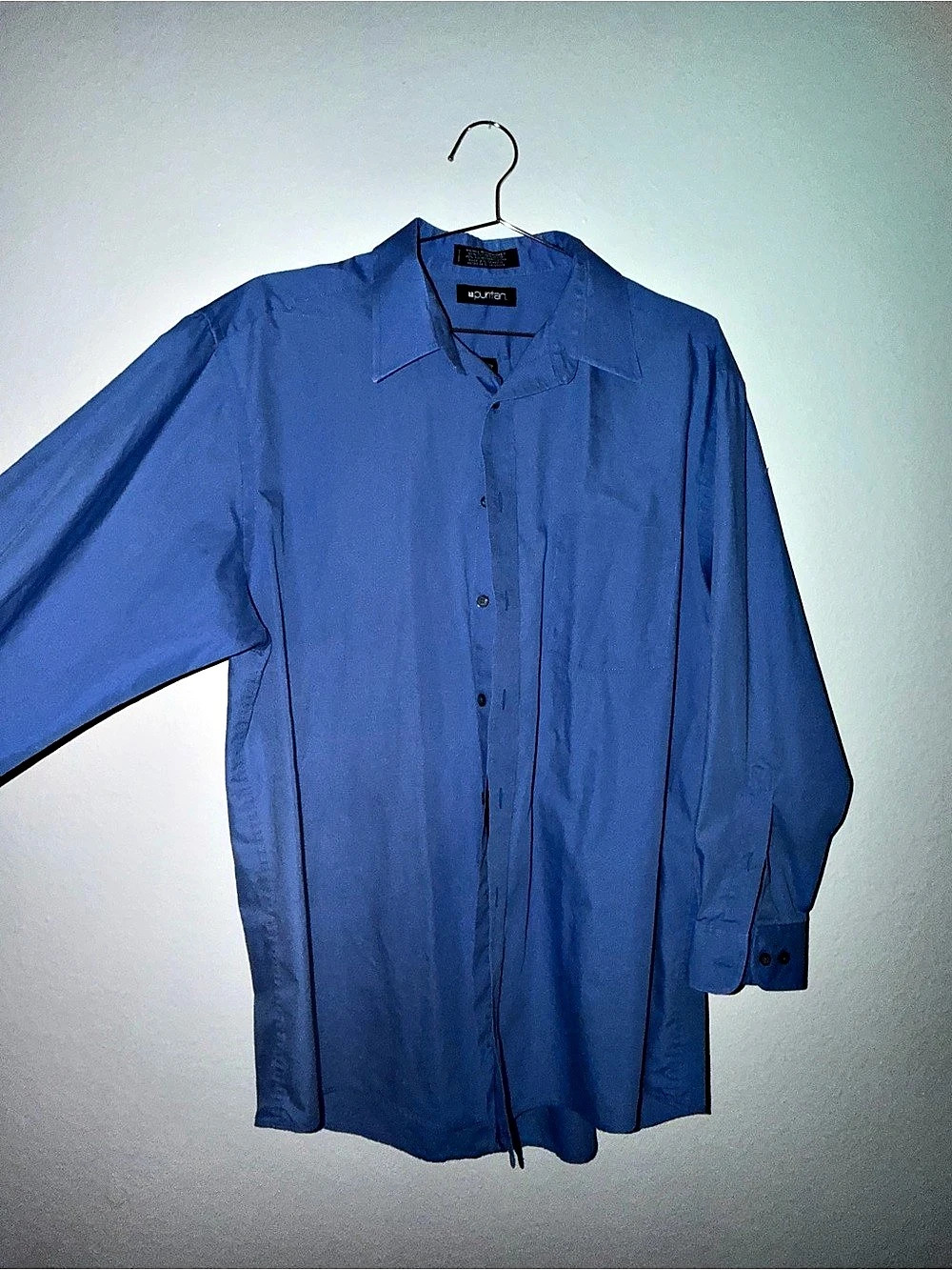 Puritan men’s blue long sleeve button down size large